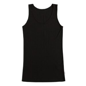 Tank top van wol en zijde zwart